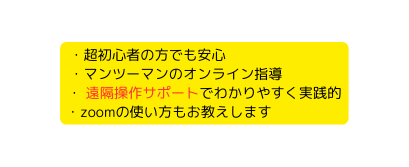 超初心者の方でも安心 マンツーマンのオンライン指導 遠隔操作サポートでわかりやすく実践的 zoomの使い方もお教えします